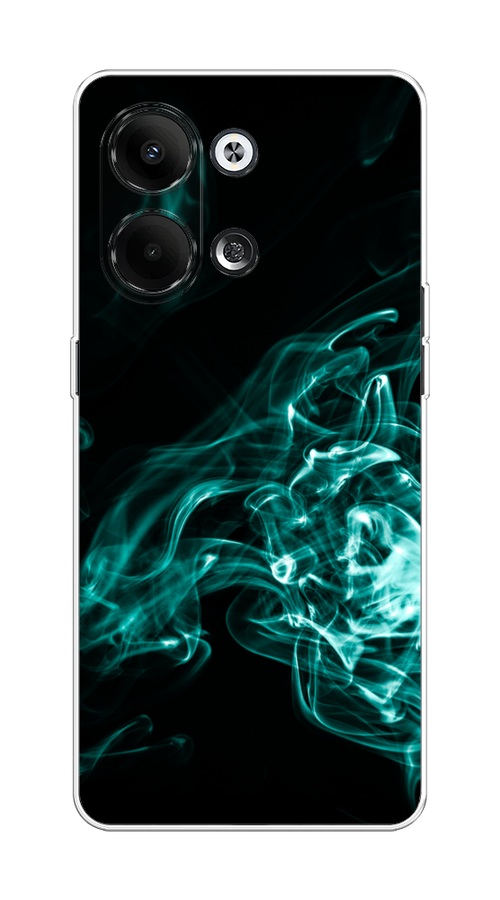 

Чехол на Oppo Reno9 "Дым", Бирюзовый;черный;голубой, 2512750-3