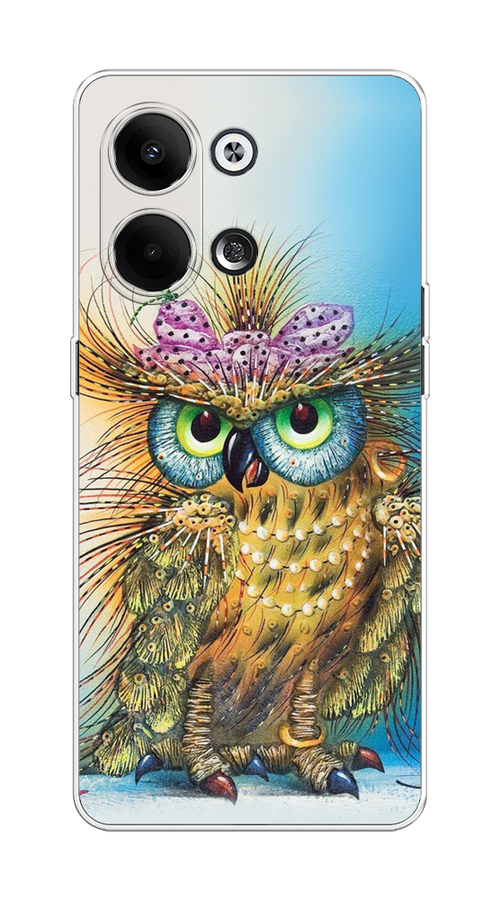 

Чехол на Oppo Reno9 "Модная сова", Коричневый;голубой, 2512750-1