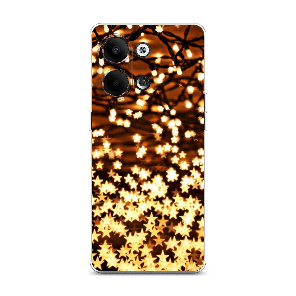 

Чехол на Oppo Reno9 "Новогодняя гирлянда", Золотистый, 2512750-5