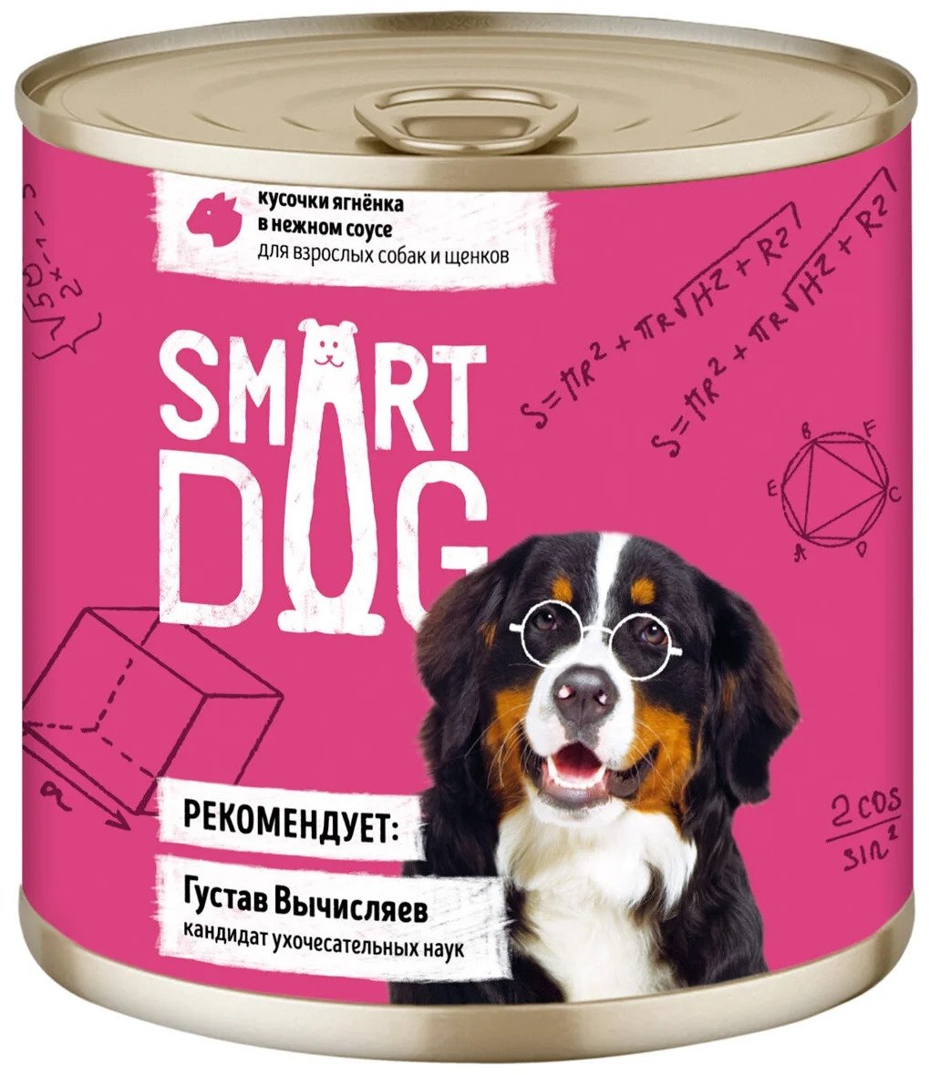 фото Влажный корм для собак smart dog ягненок, 400г