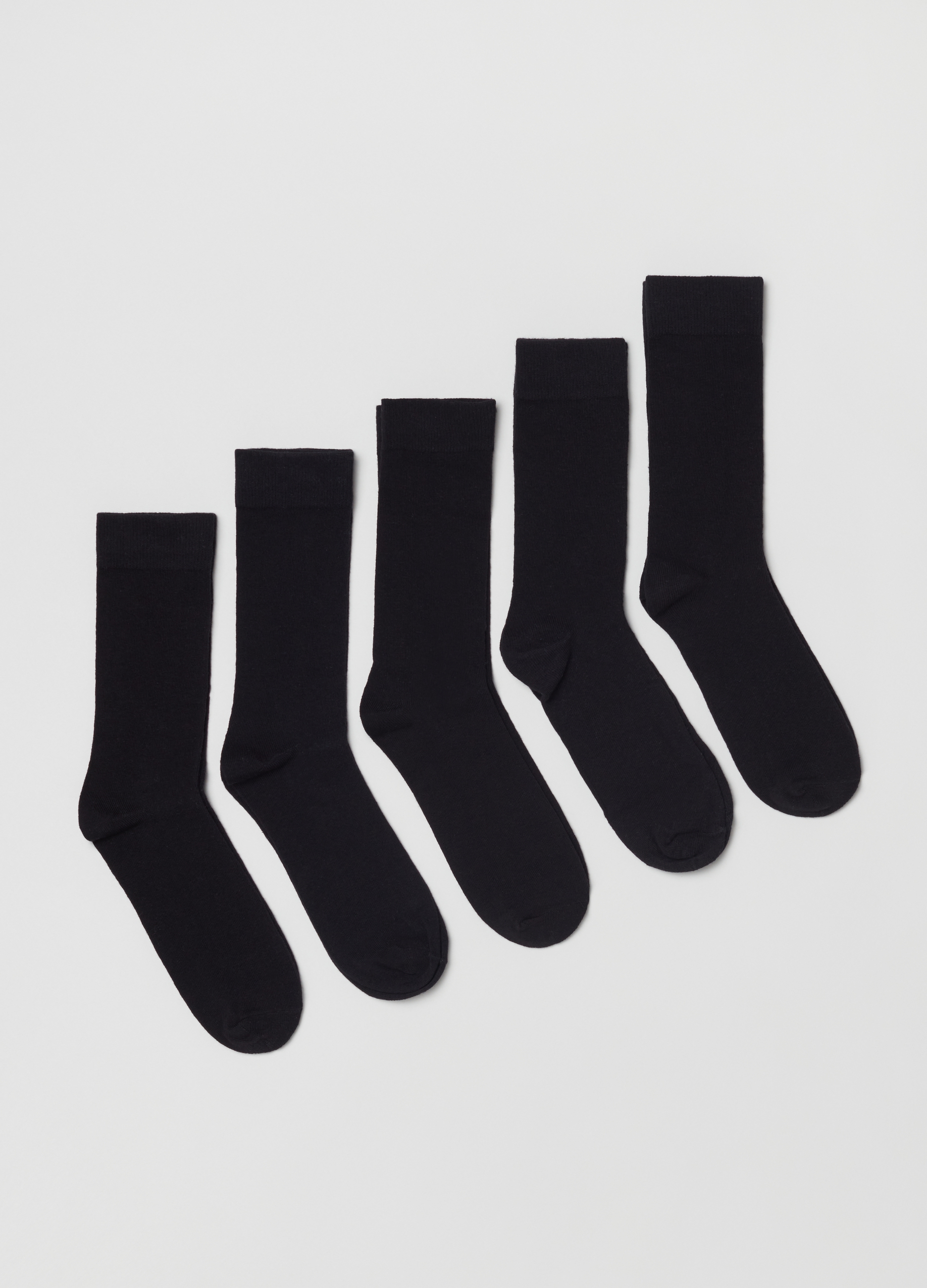 Комплект носков унисекс OVS 1819116 черных 38-41