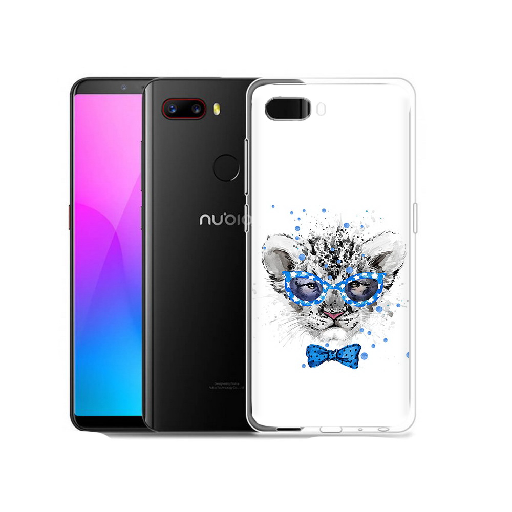 

Чехол MyPads Tocco для ZTE Nubia Z18 тигренок с бабочкой (PT115657.463.642), Прозрачный, Tocco