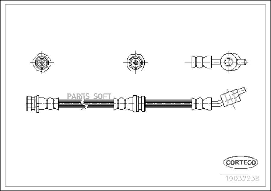 

CORTECO Шланг тормозной BAUDO 1шт
