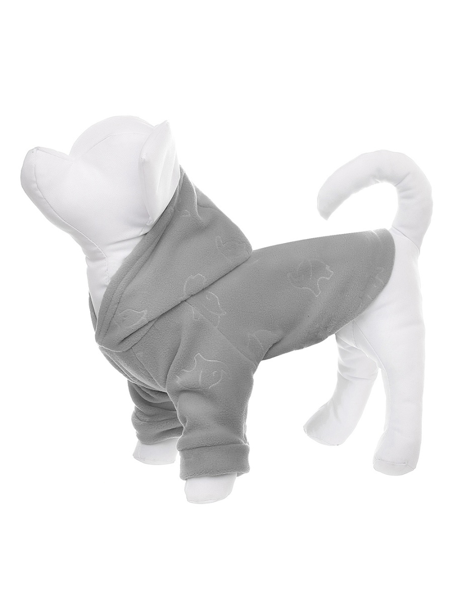 Толстовка для собаки из флиса Yami-Yami одежда с принтом Слоники серая