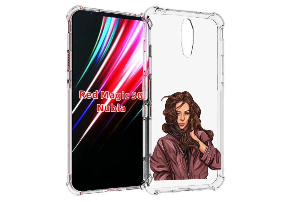 

Чехол MyPads Арт-рисунок-девушки для ZTE Nubia Red Magic 1 5G, Прозрачный, Tocco