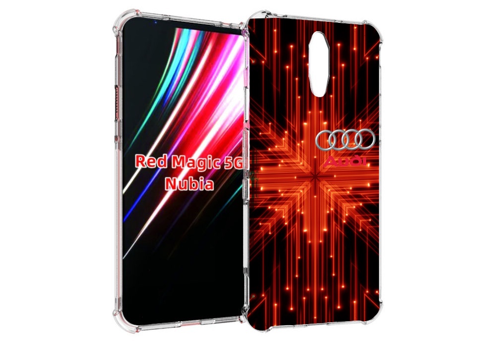 

Чехол MyPads Ауди-на-неоновом-фоне для ZTE Nubia Red Magic 1 5G, Прозрачный, Tocco