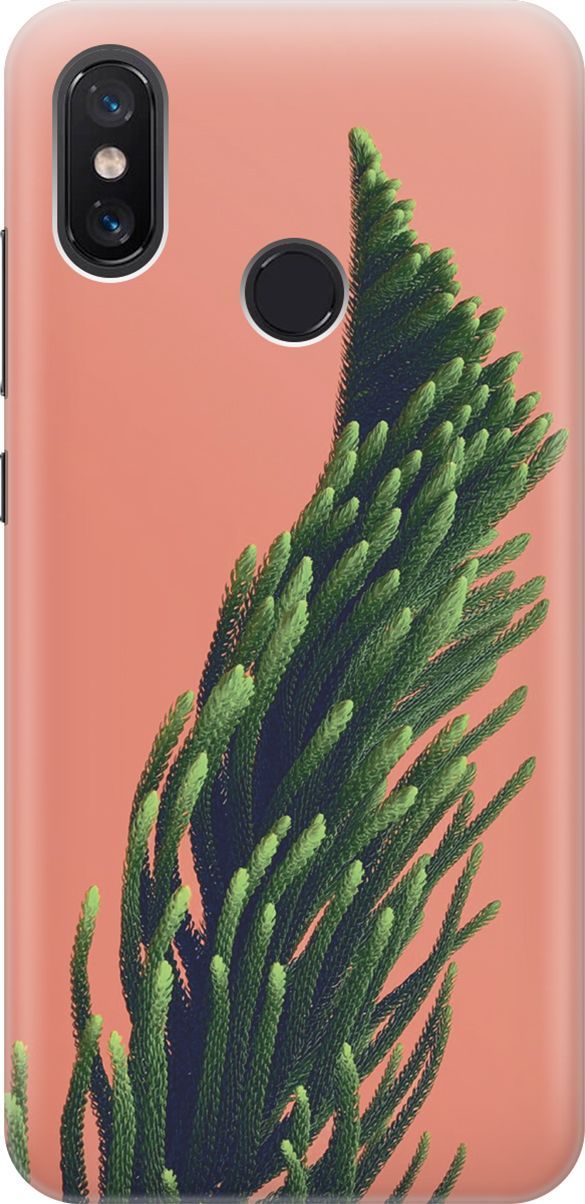 

Силиконовый чехол на Xiaomi Mi 8 "Хвоя на розовом", Зеленый;розовый, 7745