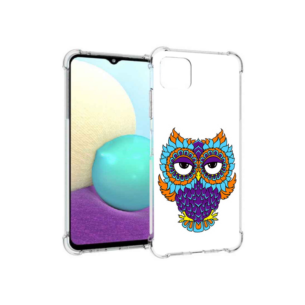 

Чехол MyPads Tocco для Samsung Galaxy A22s 5G Цветная сова (PT226906.544.198), Прозрачный, Tocco