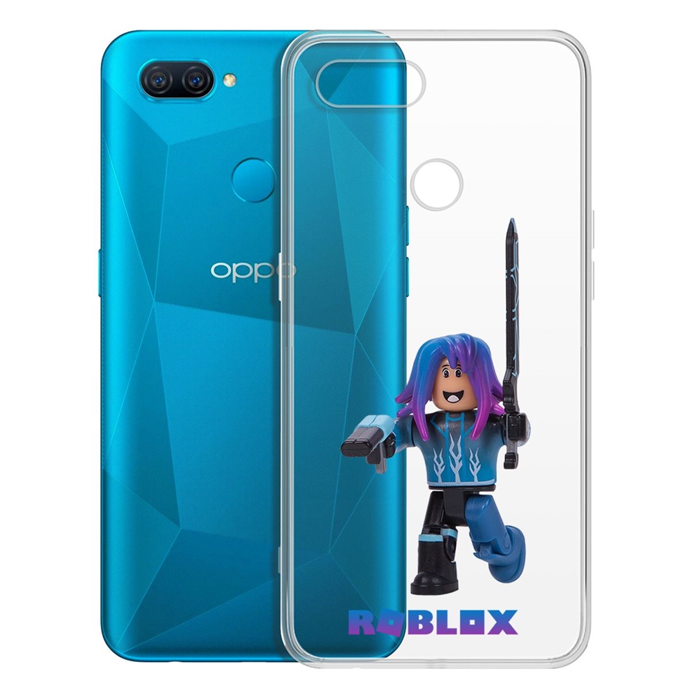 

Чехол-накладка Roblox-Паркурщик для OPPO A12/A11k/A7/A5s, Прозрачный