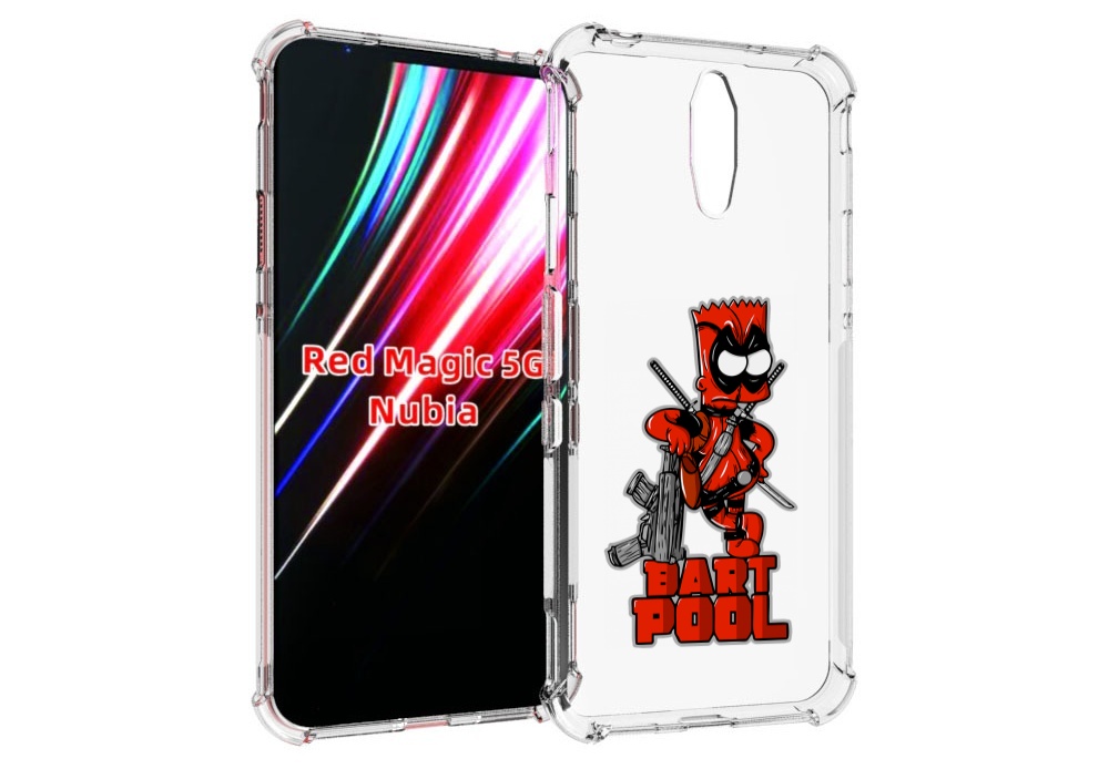 

Чехол MyPads Барт-Пул для ZTE Nubia Red Magic 1 5G, Прозрачный, Tocco