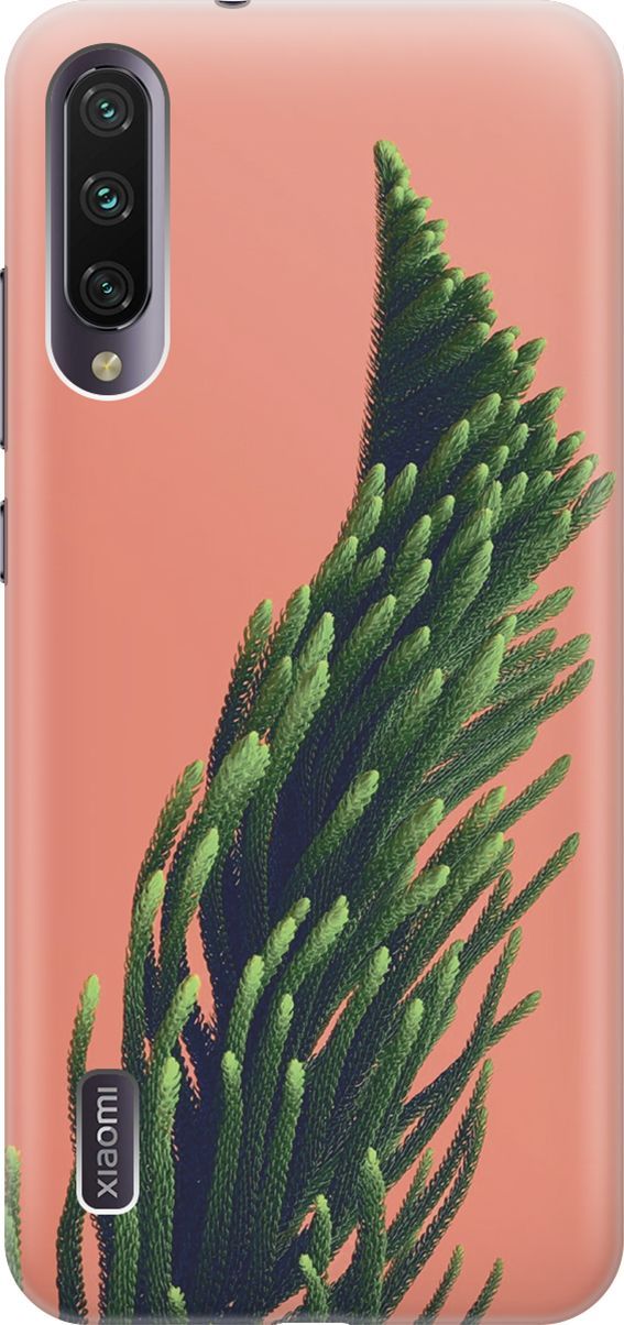 

Чехол на Xiaomi Mi A3 "Хвоя на розовом", Зеленый;розовый, 7795