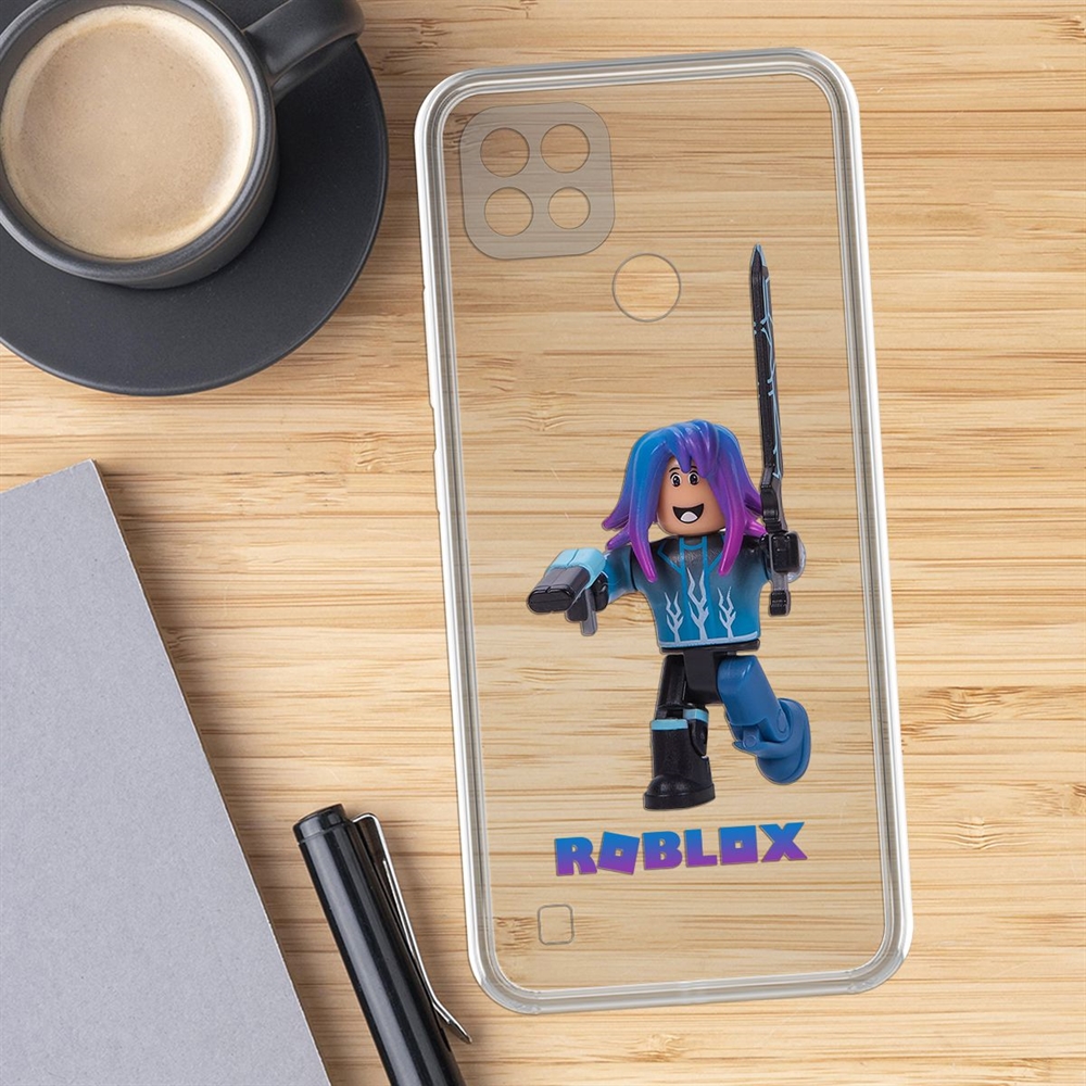 

Чехол-накладка Roblox-Паркурщик для Realme C21, Прозрачный