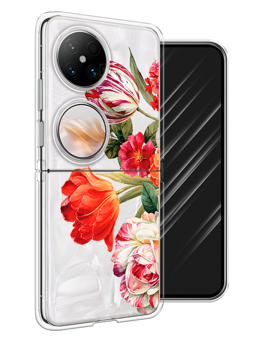 

Чехол Awog на Huawei Pocket 2 "Весенний букет", Красный;розовый;зеленый, 6123850-1