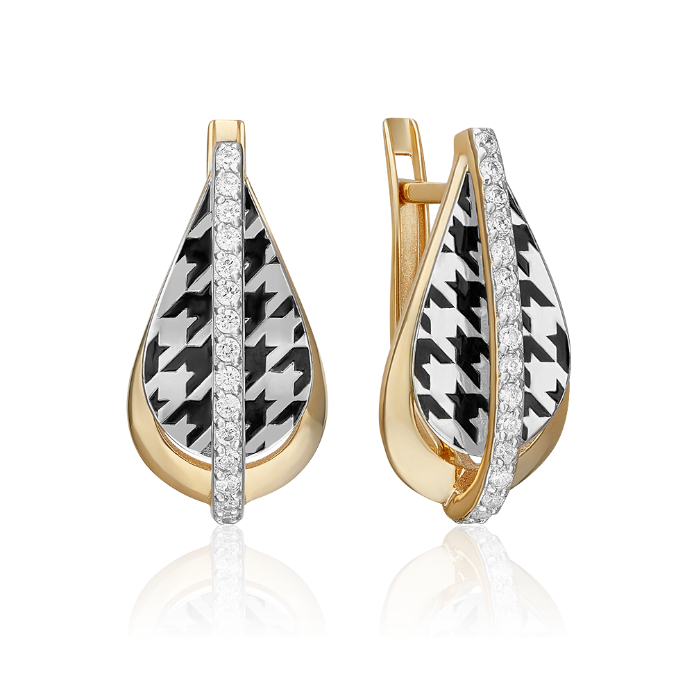 

Серьги из золота PLATINA jewelry 02-5204-00-401-1121, фианит/эмаль, 02-5204-00-401-1121