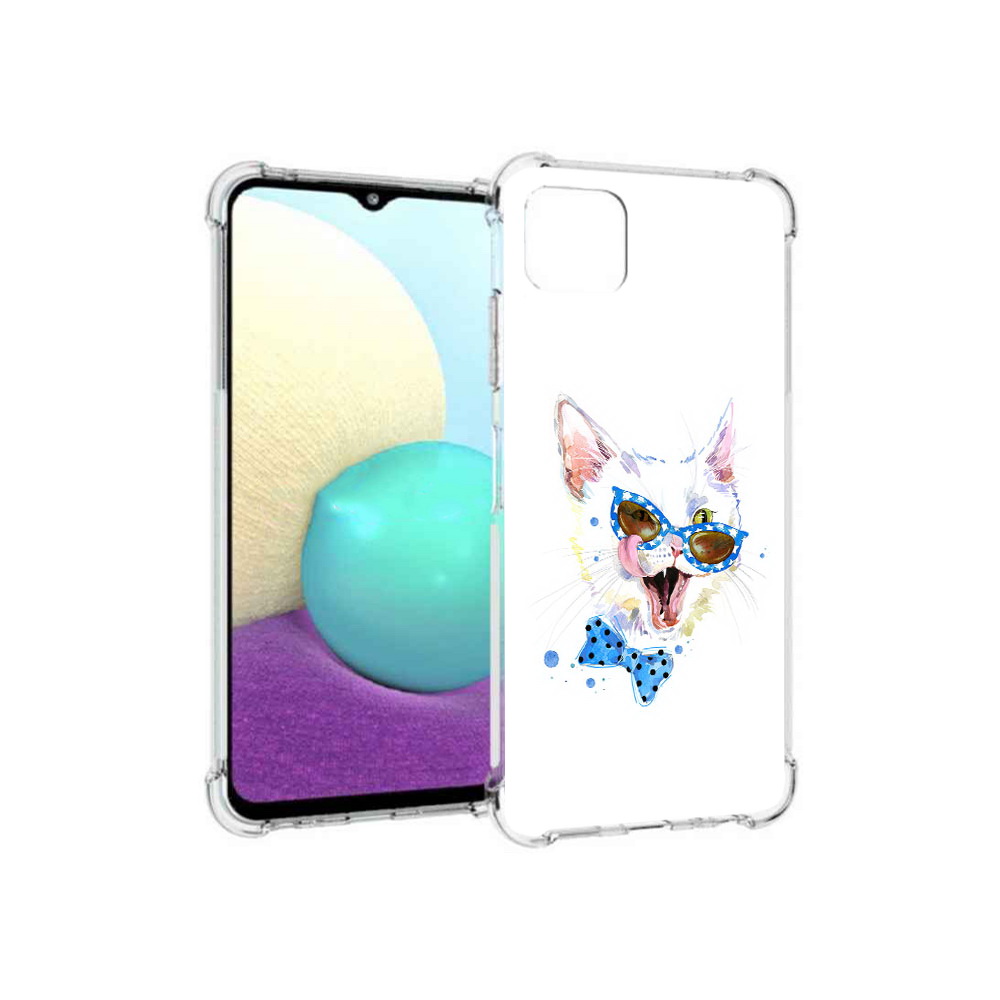 

Чехол MyPads Tocco для Samsung Galaxy A22s 5G белый кот (PT226906.544.229), Прозрачный, Tocco