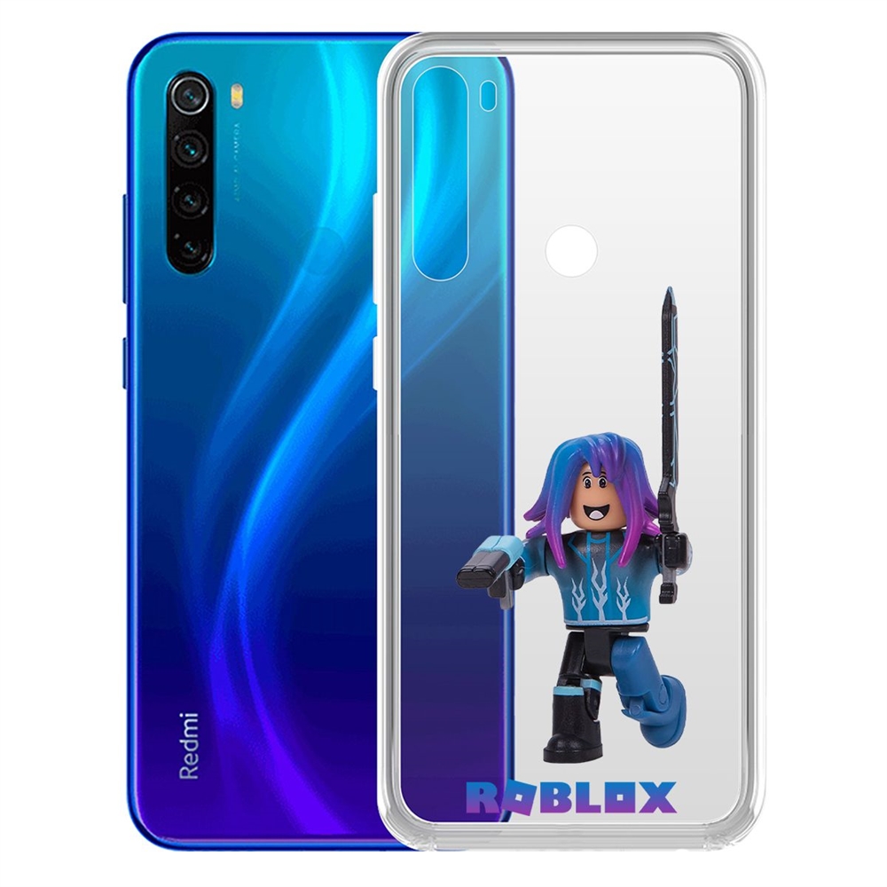 

Чехол-накладка Roblox-Паркурщик для Xiaomi Redmi Note 8/Note 8 (2021), Прозрачный