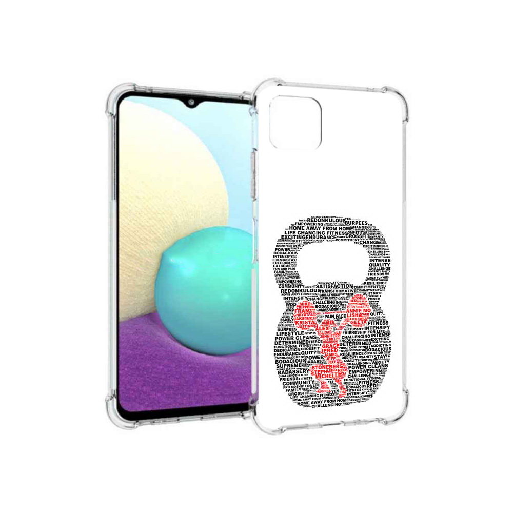 

Чехол MyPads Tocco для Samsung Galaxy A22s 5G бодибилдинг гиря из слов (PT226906.544.232), Прозрачный, Tocco
