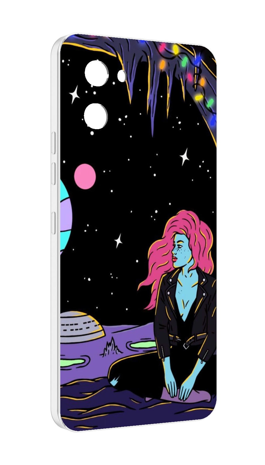 

Чехол MyPads девушка с красными волосами в космосе женский для UMIDIGI G1, Прозрачный, Tocco