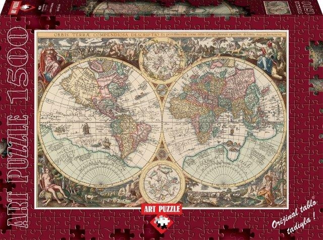 фото Пазл art puzzle карта мира 1500 элементов 4631
