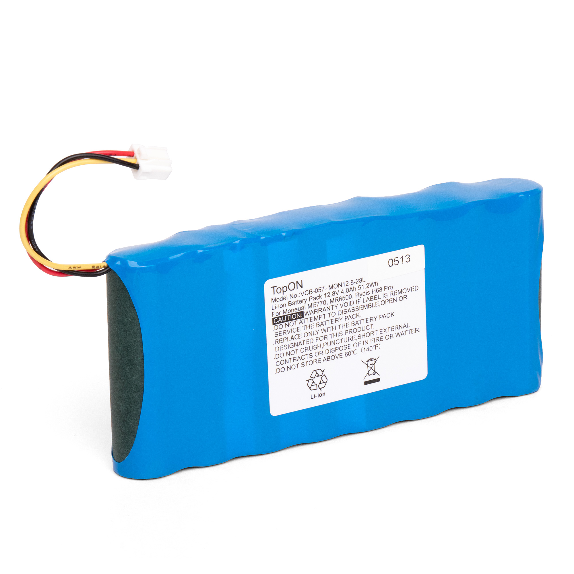 

Аккумулятор для робота-пылесоса Moneual 12.8V 2800mAh Ni-MH. PN: 12J003633, TOP-ME770-28