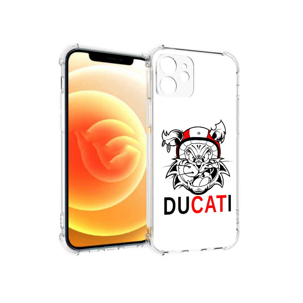 

Чехол MyPads Tocco для Apple iPhone 12 дукати (PT157543.607.339), Прозрачный, Tocco