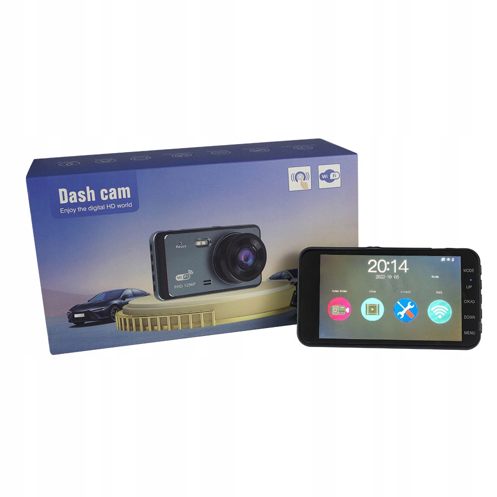 

Автомобильный видеорегистратор GPS wifi FHD
