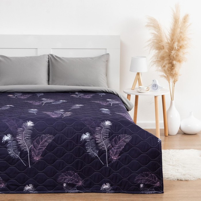 

LoveLife Покрывало LoveLife 1.5 сп "Перья" 150x210±5 см, новосатин,80 г/м2