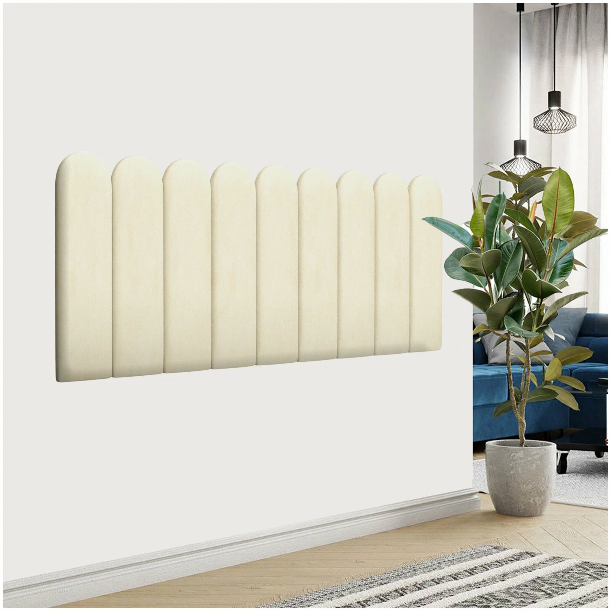 

Панель кровати Alcantara Peach 15х60R см 4 шт., Бежевый
