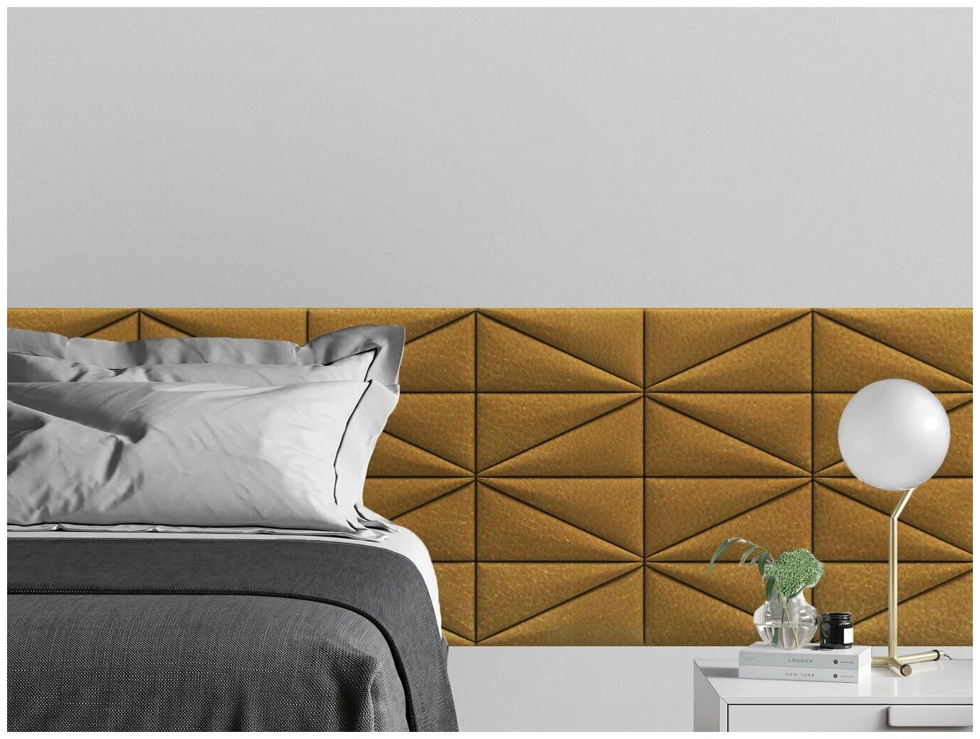 

Панель кровати Eco Leather Gold 15х30PL см 2 шт., Золотистый
