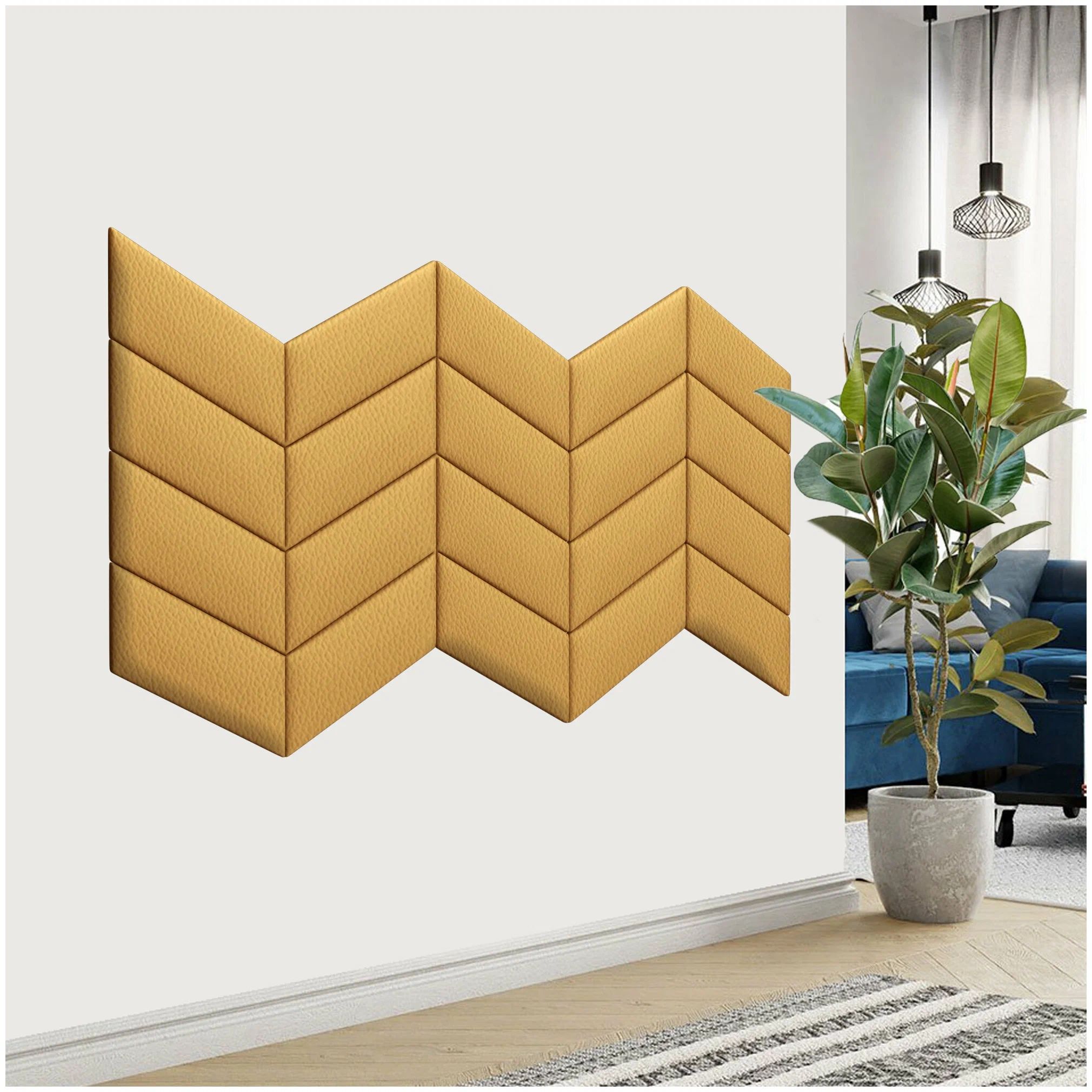 

Панель кровати Eco Leather Gold 30х30PL см 2 шт., Золотистый