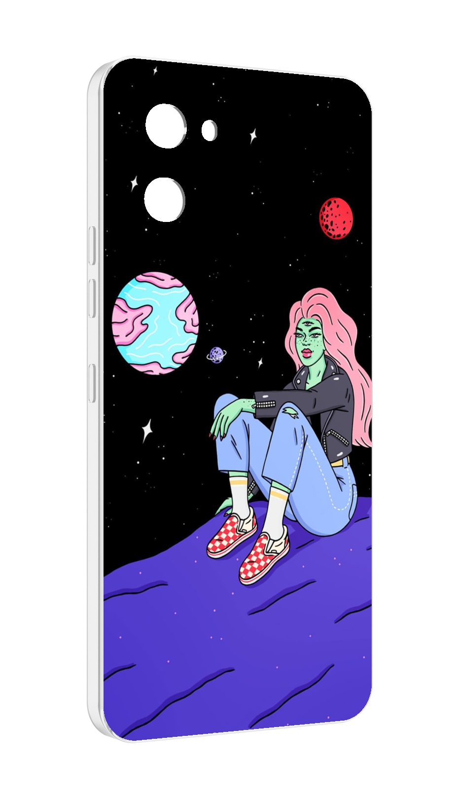 

Чехол MyPads девушка-на-луне-мультик для UMIDIGI G1, Прозрачный, Tocco