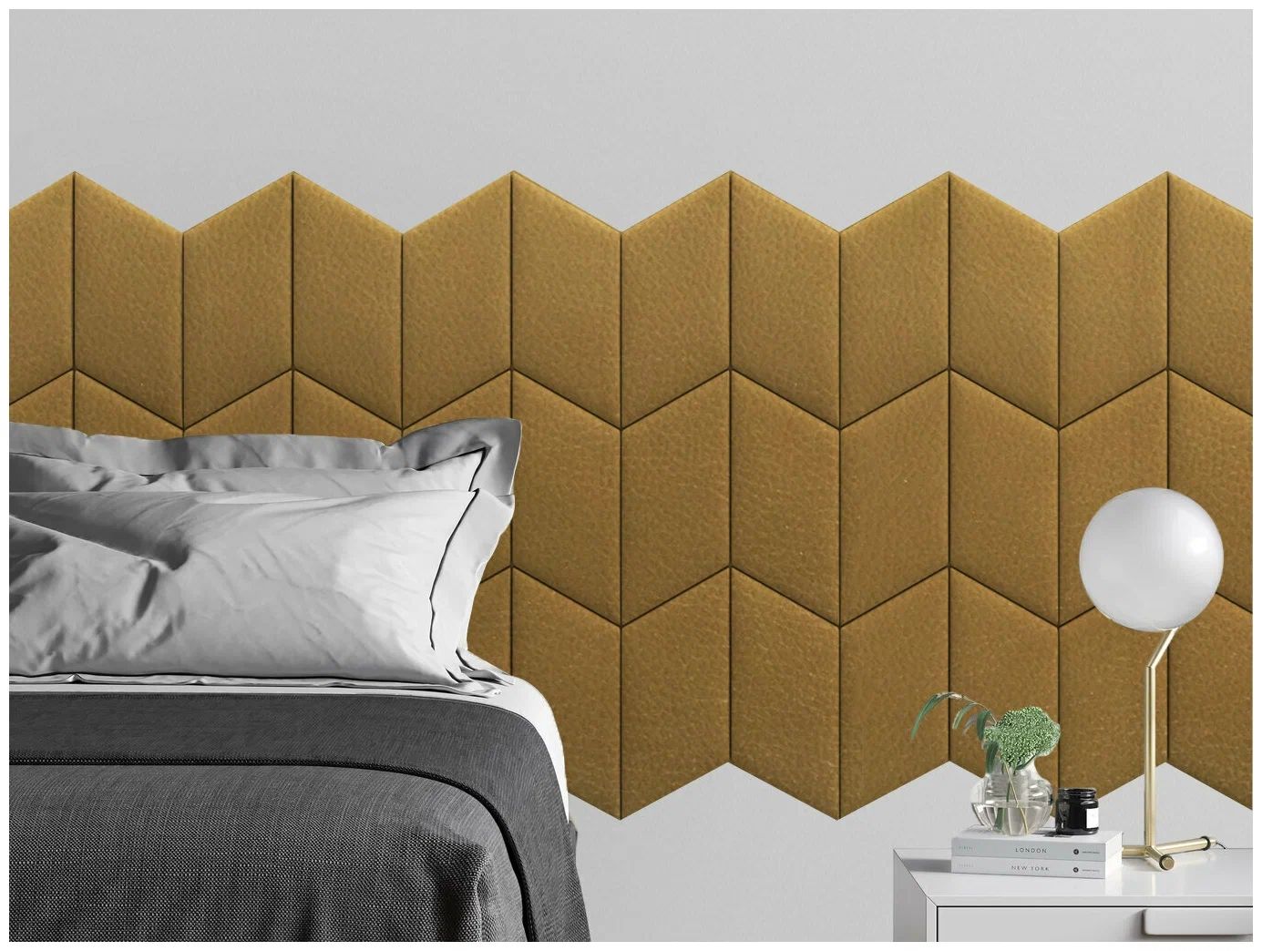 

Панель кровати Eco Leather Gold 30х45PL см 2 шт., Золотистый