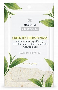 Маска увлажняющая для лица BEAUTYTREATS Green tea therapy mask