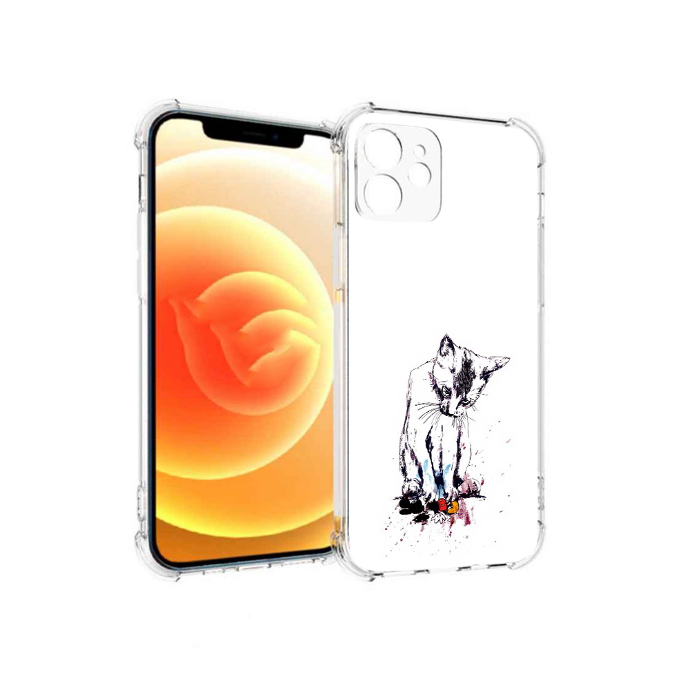 

Чехол MyPads Tocco для Apple iPhone 12 кот и микки (PT157543.607.399), Прозрачный, Tocco