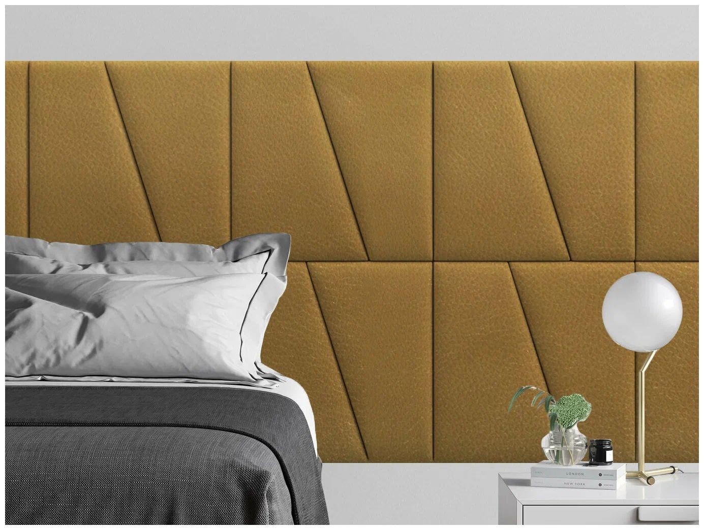 

Панель кровати Eco Leather Gold 50х50DL см 2 шт., Золотистый