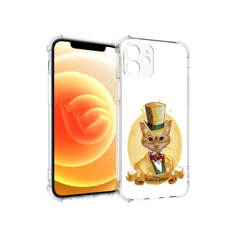 

Чехол MyPads Tocco для Apple iPhone 12 кот юрист (PT157543.607.401), Прозрачный, Tocco