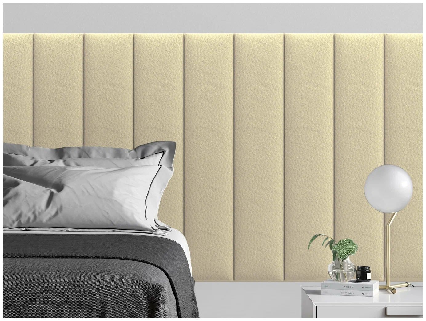 

Панель кровати Eco Leather Vanilla 20х100 см 1 шт., Бежевый