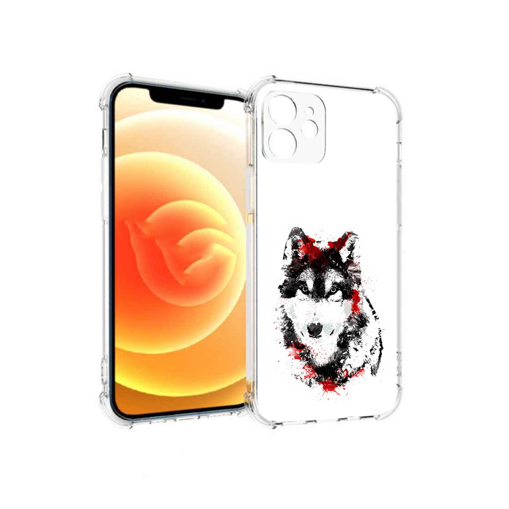 

Чехол MyPads Tocco для Apple iPhone 12 кровавый волк (PT157543.607.416), Прозрачный, Tocco