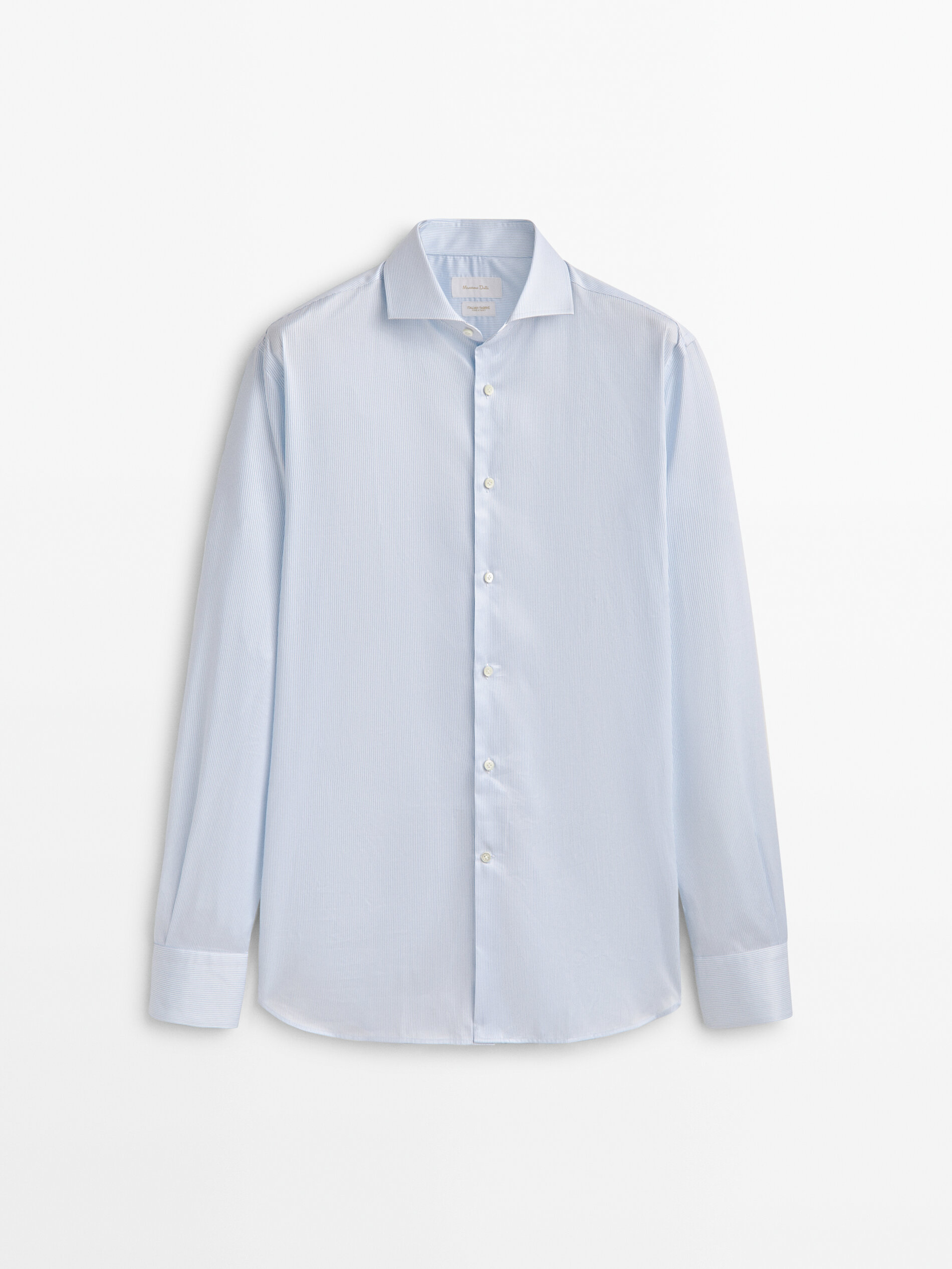 

Рубашка мужская Massimo Dutti 00111551403 голубая 44, 00111551403