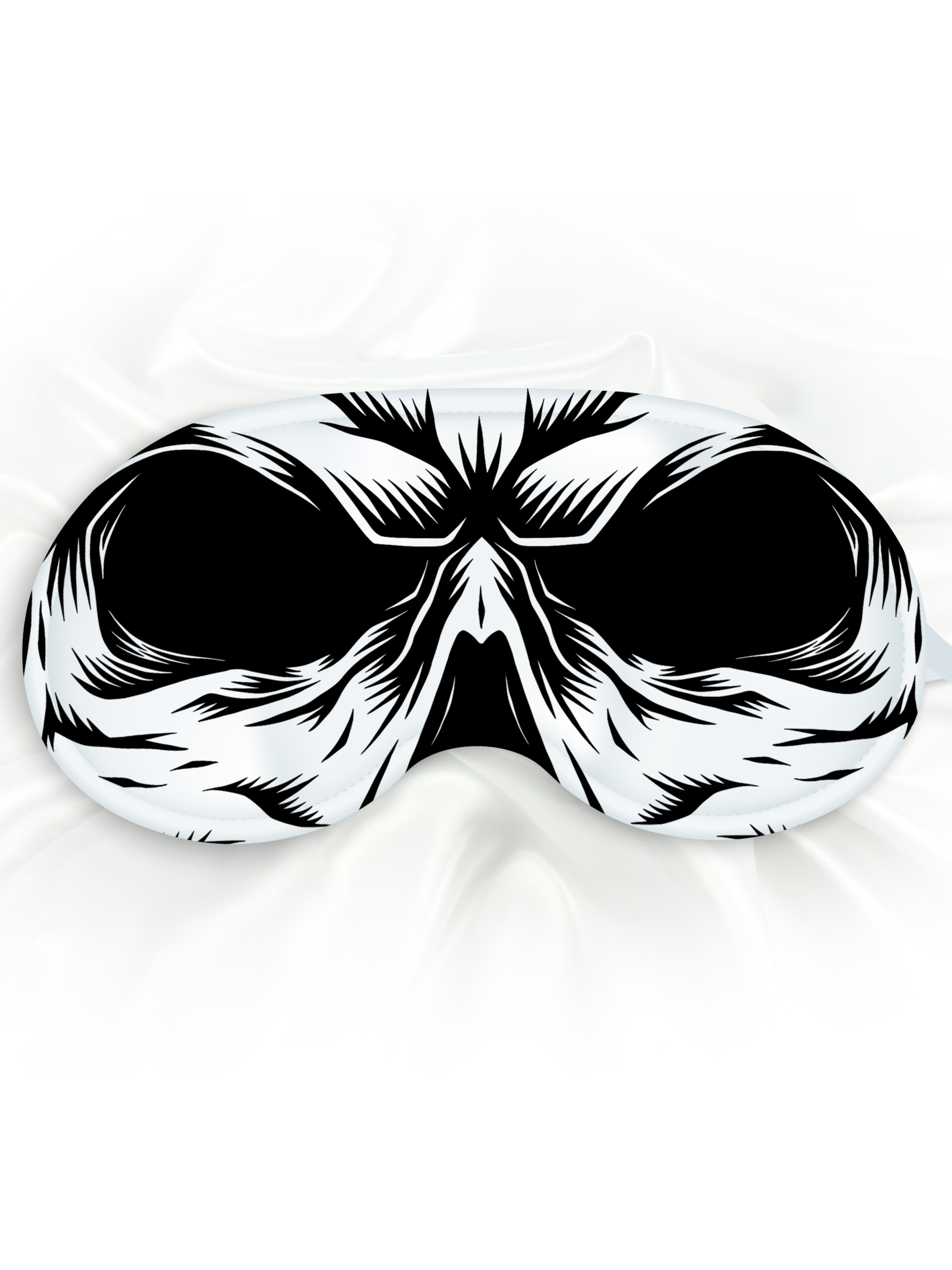 Маска для сна Череп белая