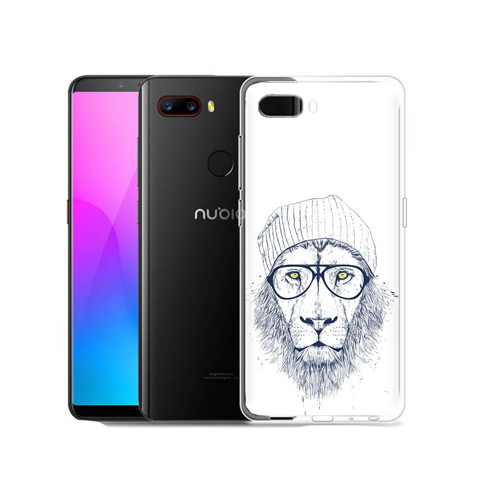 

Чехол MyPads Tocco для ZTE Nubia Z18 хиппи лев (PT115657.463.663), Прозрачный, Tocco