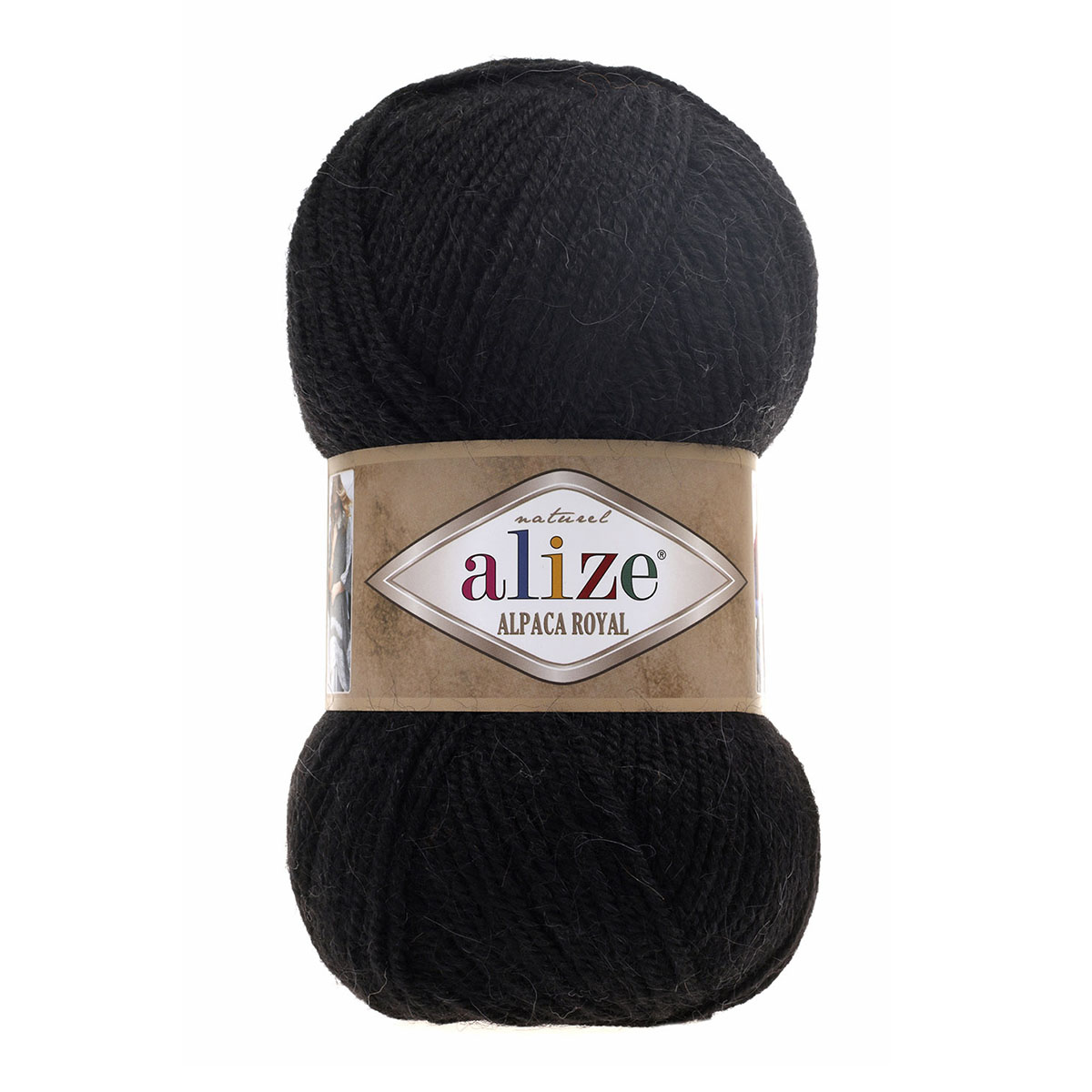

Пряжа ALIZE Alpaca royal 100г 250м (акрил, альпака, шерсть) (60 чёрный), 5 мотков, Alpaca royal