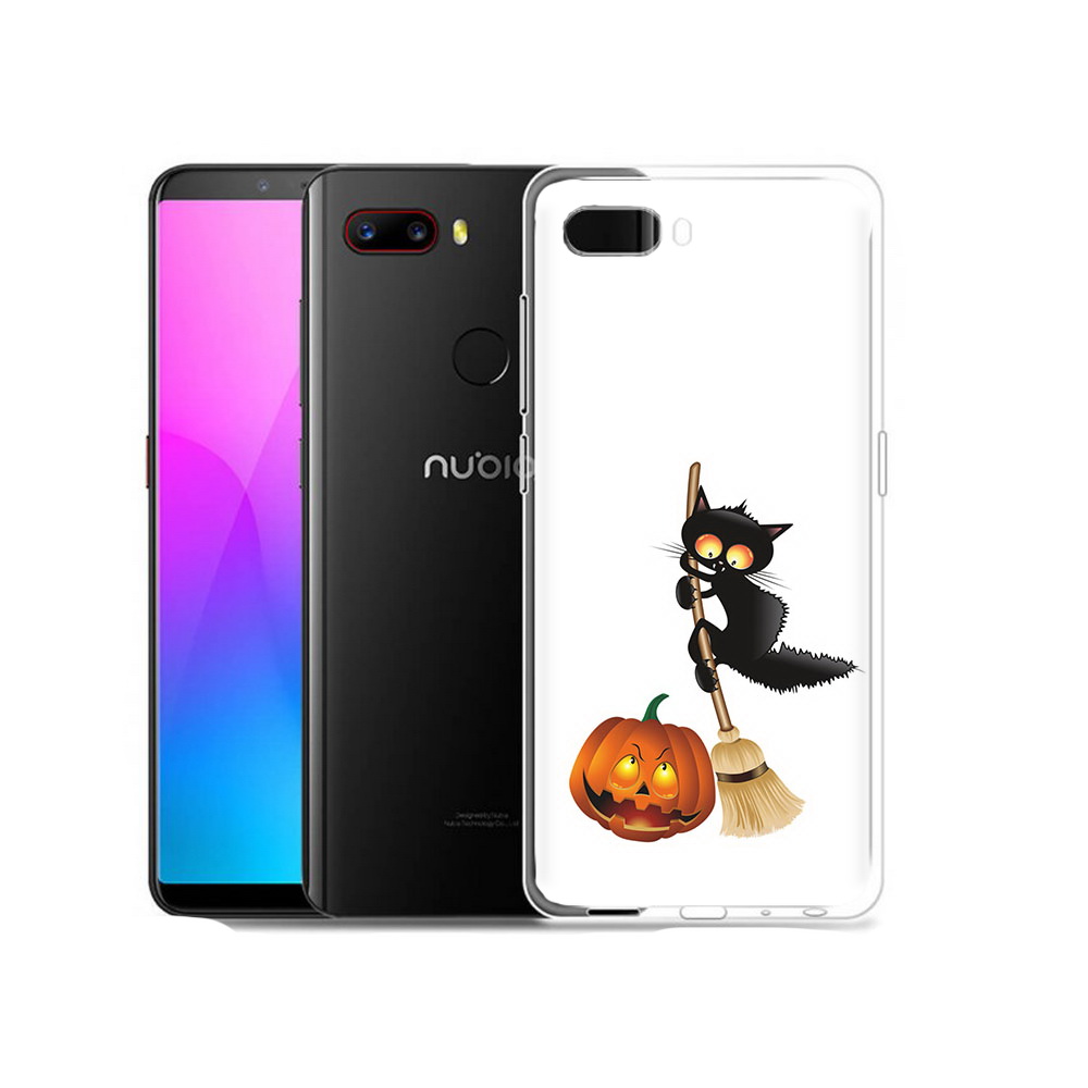 

Чехол MyPads Tocco для ZTE Nubia Z18 хэлуинский котик (PT115657.463.667), Прозрачный, Tocco