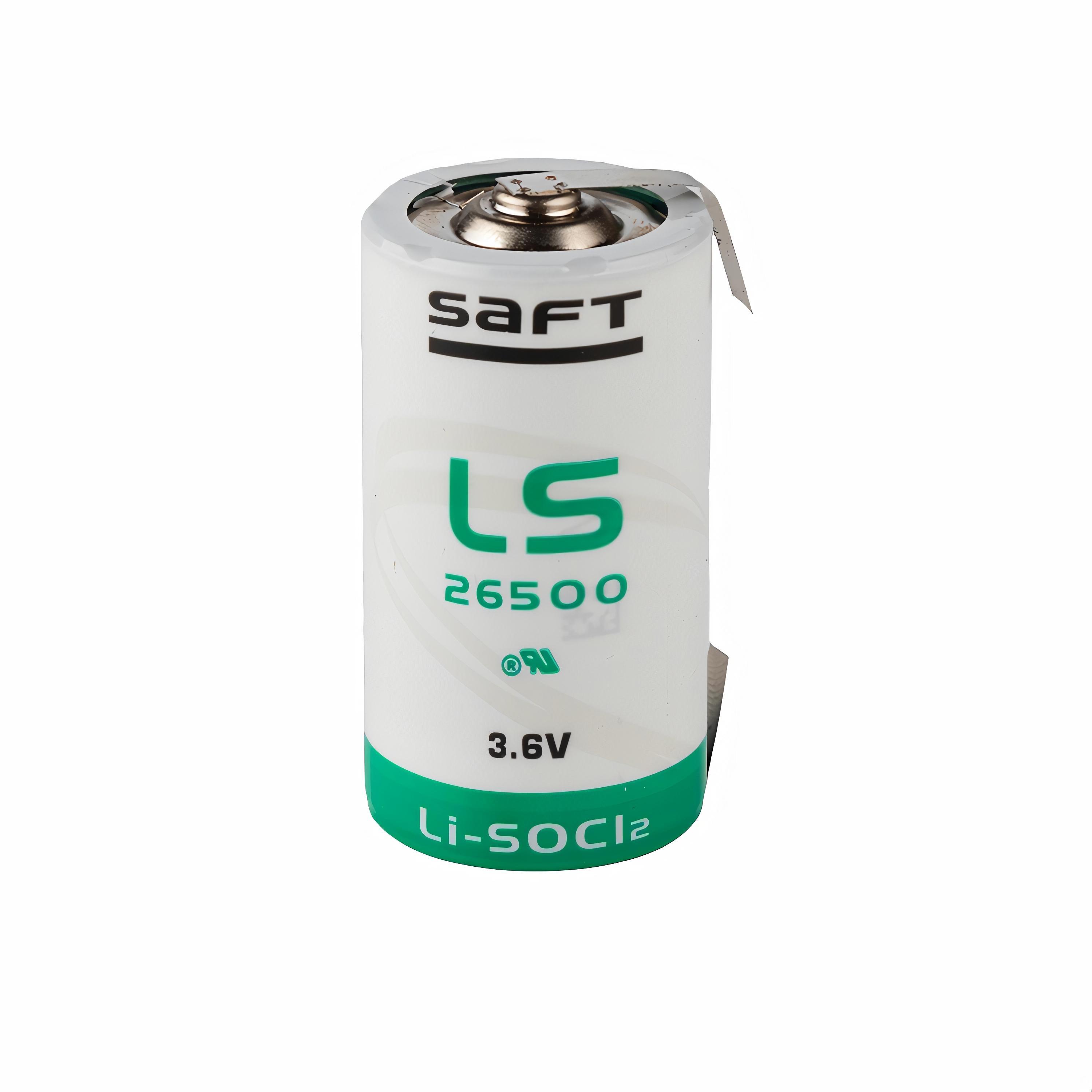 Батарейка SAFT LS26500 (R14/C) Lithium/ 3.6 В 7700 мАч с лепестковыми выводами