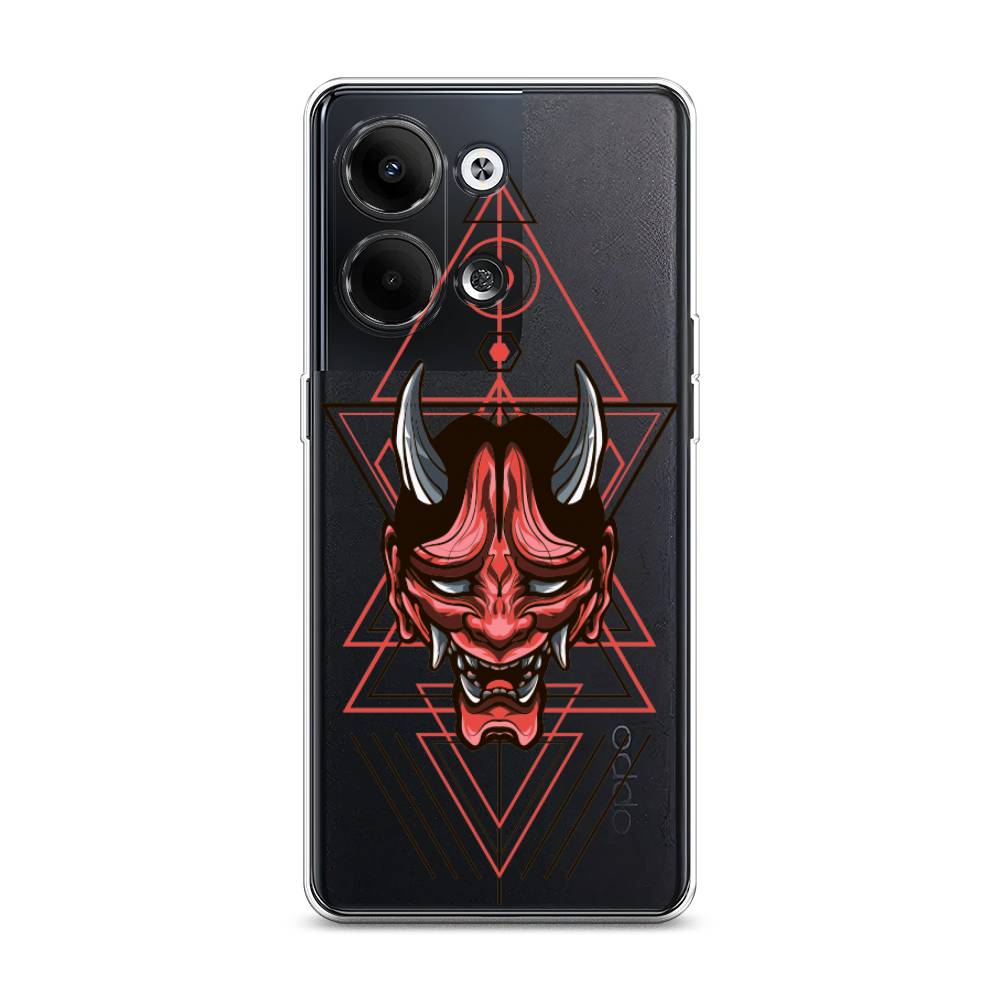 

Чехол на Oppo Reno9 "Hanya Oni mask", Серый;красный;черный, 2512750-4
