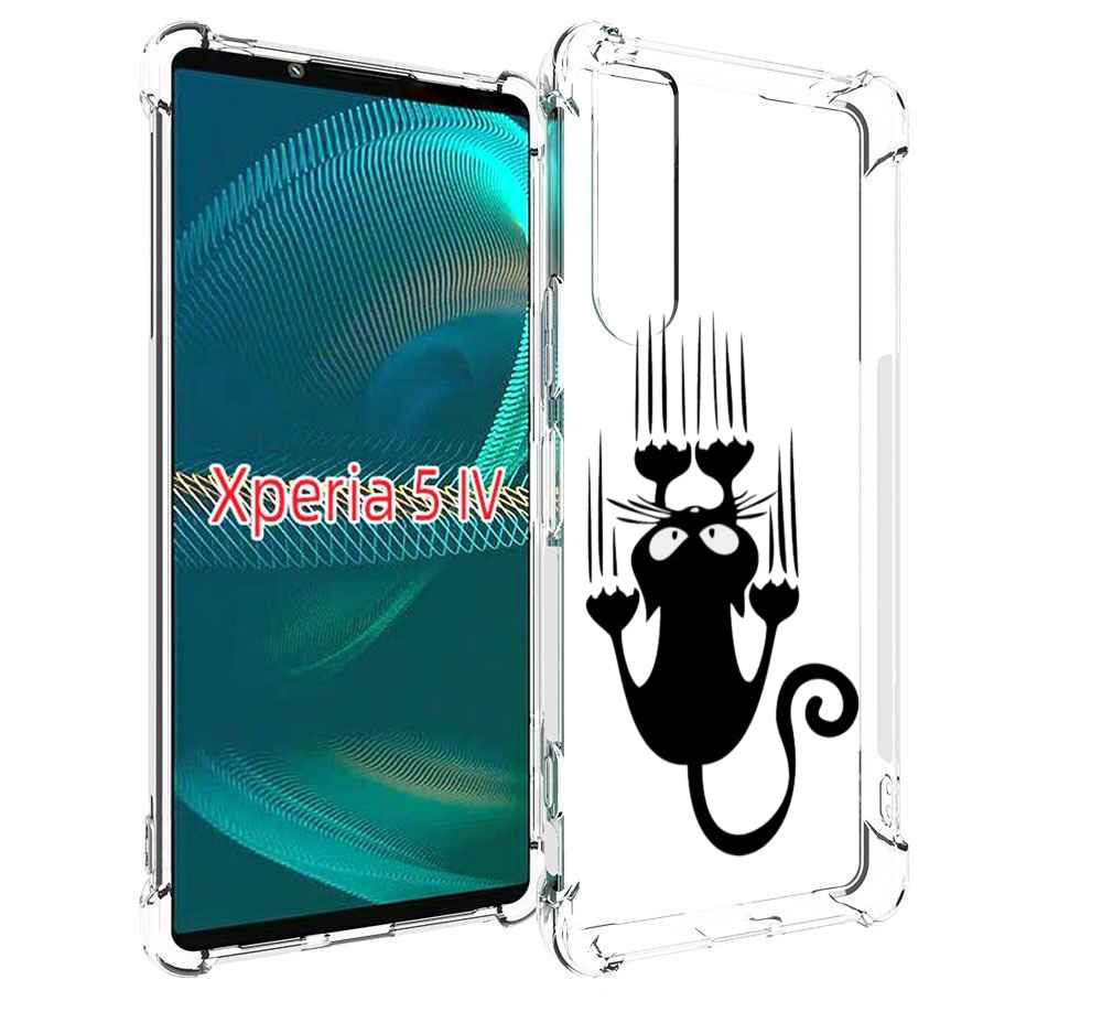 

Чехол MyPads Свисающий-кот для Sony Xperia 5 IV (5-4), Прозрачный, Tocco