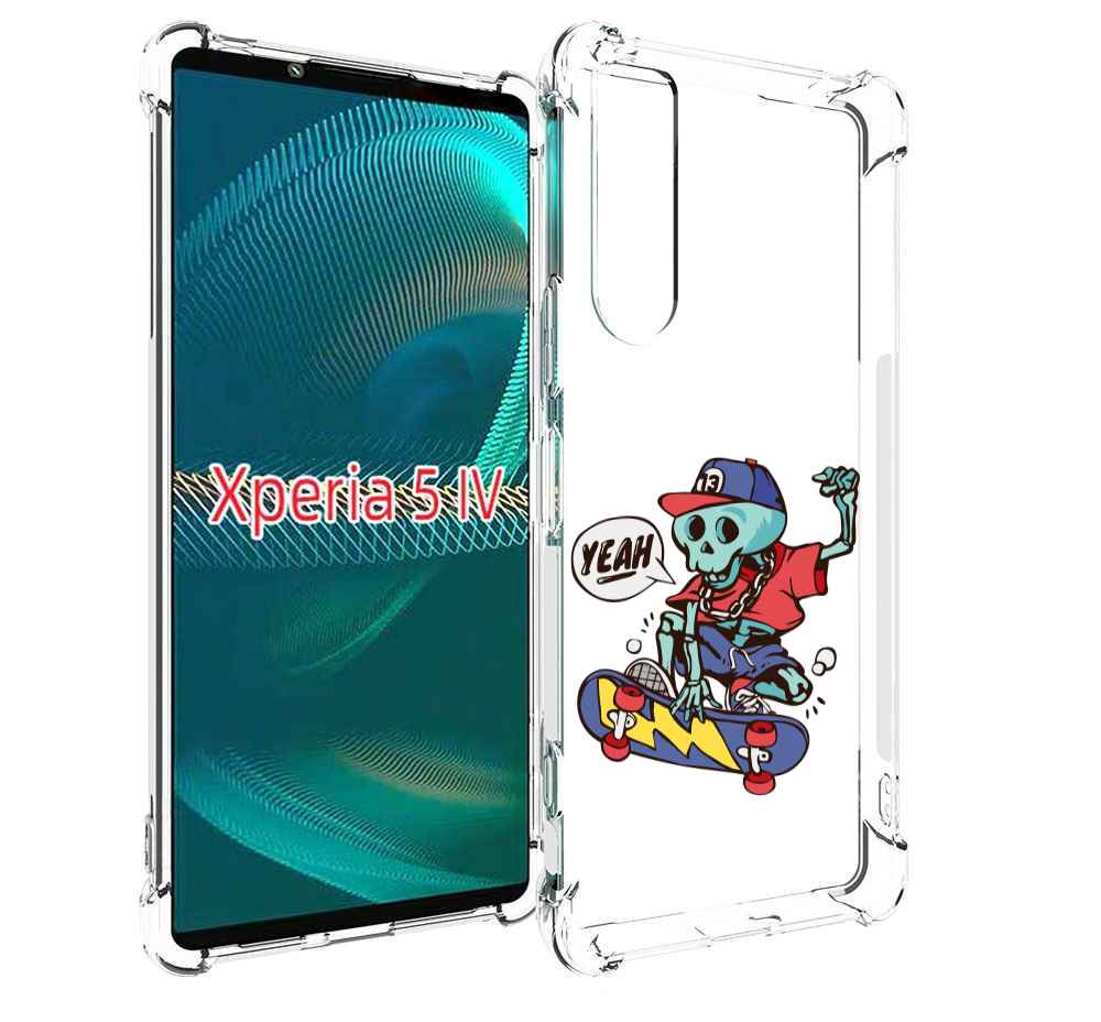 

Чехол MyPads Скелет-на-скейте для Sony Xperia 5 IV (5-4), Прозрачный, Tocco