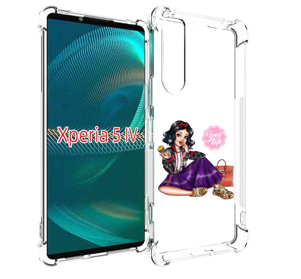 

Чехол MyPads Сладкая-жизнь женский для Sony Xperia 5 IV (5-4), Прозрачный, Tocco