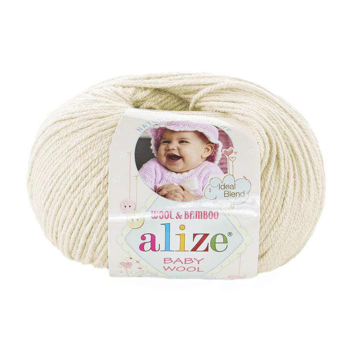 

Пряжа Alize 686501_00035 Baby wool 01 кремовый, Baby wool