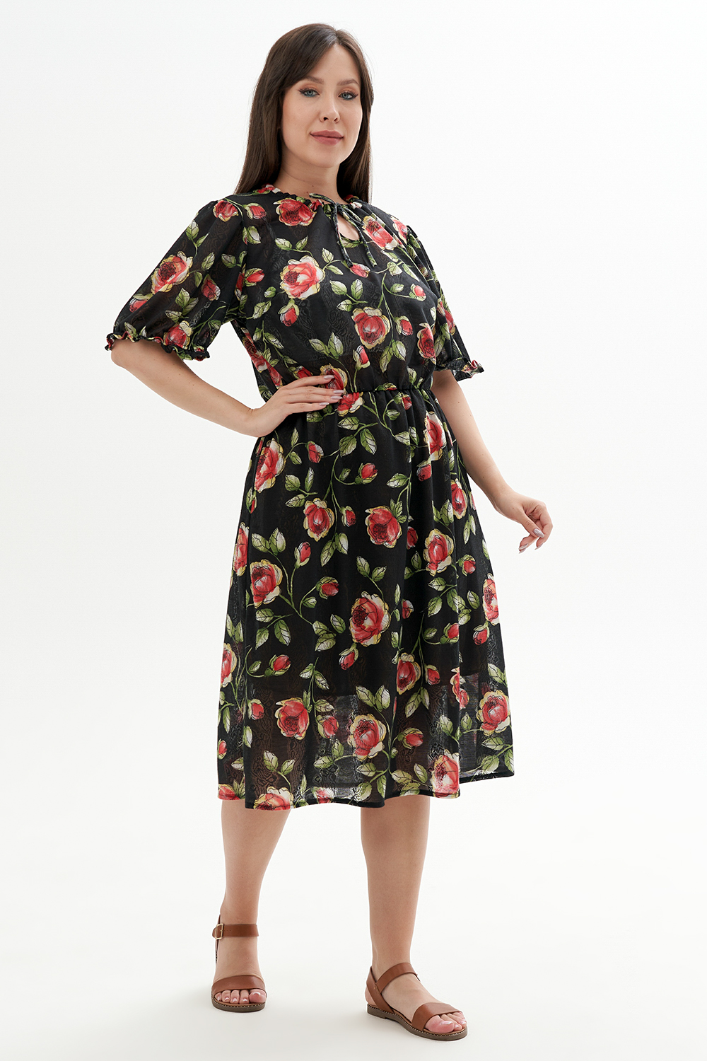 

Платье женское OLSI 2205006 черное 60 RU, 2205006